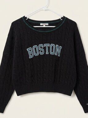 Stella Tweed Boston Cropped Varsity Sweater